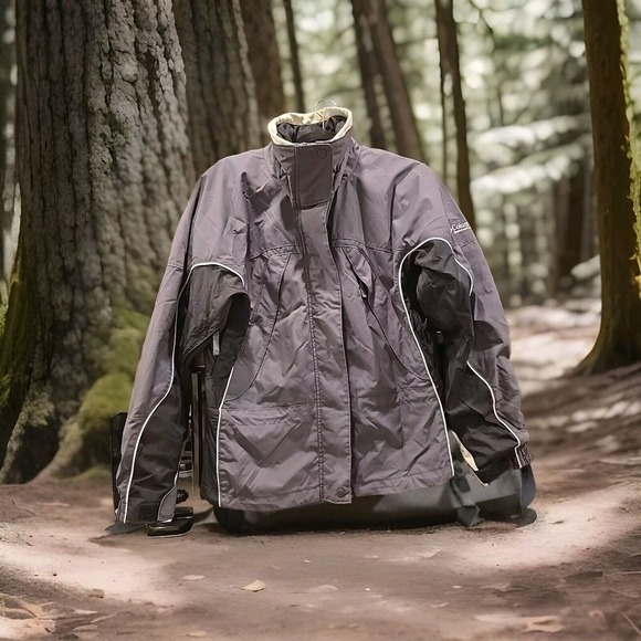 Columbia Jackets & Blazers - Columbia Women's Size Medium Charcoal Gray Core Interchange Jacket Outer Shell‎